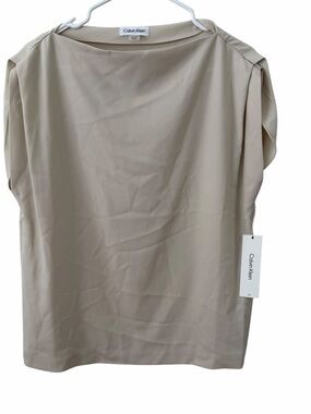 Calvin Klein Light Beige Short Sleeve Top